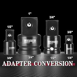 AOBEN 8 Piece Impact Socket Adapter and Reducer