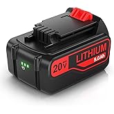 BATTOOL【with LED Indicator Upgraded 8000mAh 20V LBXR20 Replacement Battery for Black and Decker 20V Lithium Battery LB20 LBX20 LBXR2020-OPE LBXR20B-2 LBX4020
