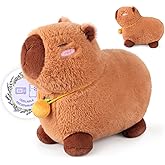SuzziPals Heatable & Coolable Orange Capybara Stuffed Animal, Microwave Heating Pad for Period, Plushies for Pain Relief, Stuffed Capibara Plush Toys for Stress Relief, Capybara Gifts for Girls & Boy
