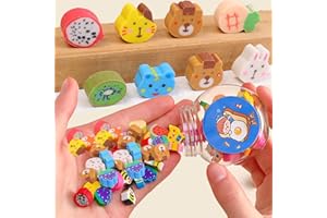 50PCS Cute Rubber Eraser Creative Animal Fruit Pencil Erasers Mini Kawaii Stationery Student Office Supplies,5.5 * 5.3cm
