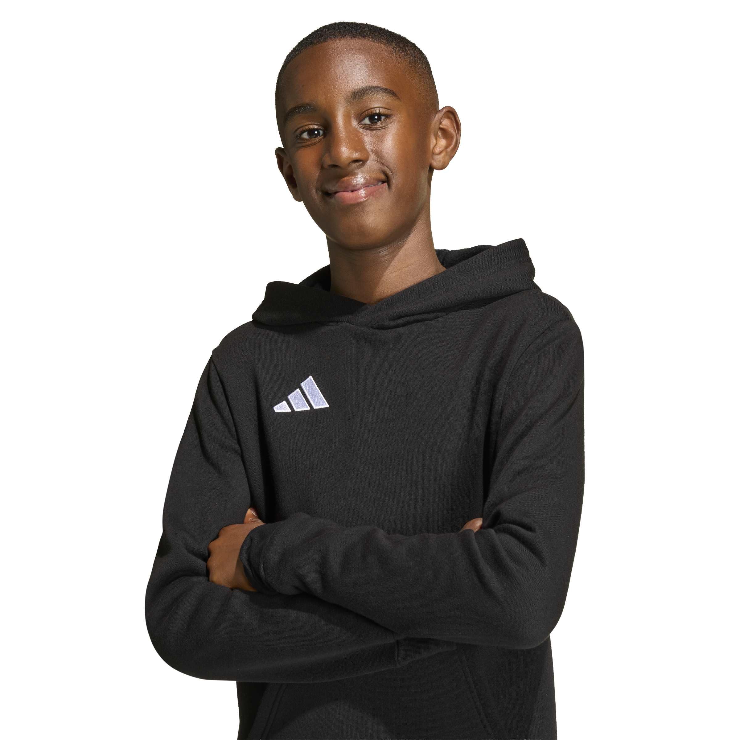 adidas Unisex Kinder Entrada26 Hoodie Kids Sweatshirt, Black/White, 5-6 Years 5