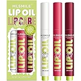 MLSMILE 3 Colors Fat Lip Oil Lipstick Set,Coconut Oil-Set A