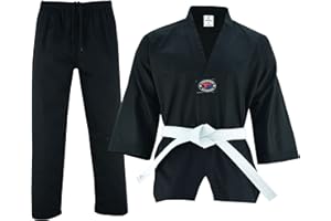 JAGUAR PRO GEAR Regular Taekwondo Gi Uniform Set 8oz Ultra Light TKD Suit With Belt For Kids Adults Unisex