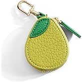 Fruit Coin Purse Keychain Faux Leather Fruit Keycharm for Women Cute Wallet Bag Charms Mini Purse Keychain