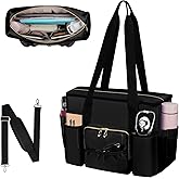 Wigojoy Nurse Bag, Work Bags with 15.6-inch Laptop Compartment, Teacher bag with Large Cup Holder, Nursing Tote Bag with Insulated Pocket for Nurses, Teachers, Students, and Professionals, Black