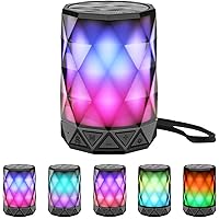 LFS Portable Bluetooth Speakers, Night Light Waterproof, Lightweight Portable Speakers for Travel, Pool, Beach, Biking, Kayak
