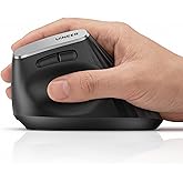 Uineer Vertical Ergonomic Mouse, Wireless Bluetooth Mouse, 3-Device,Quiet | Switch among 3 devices; Side Buttons supports horizontal navigation for documents and spreadsheets.