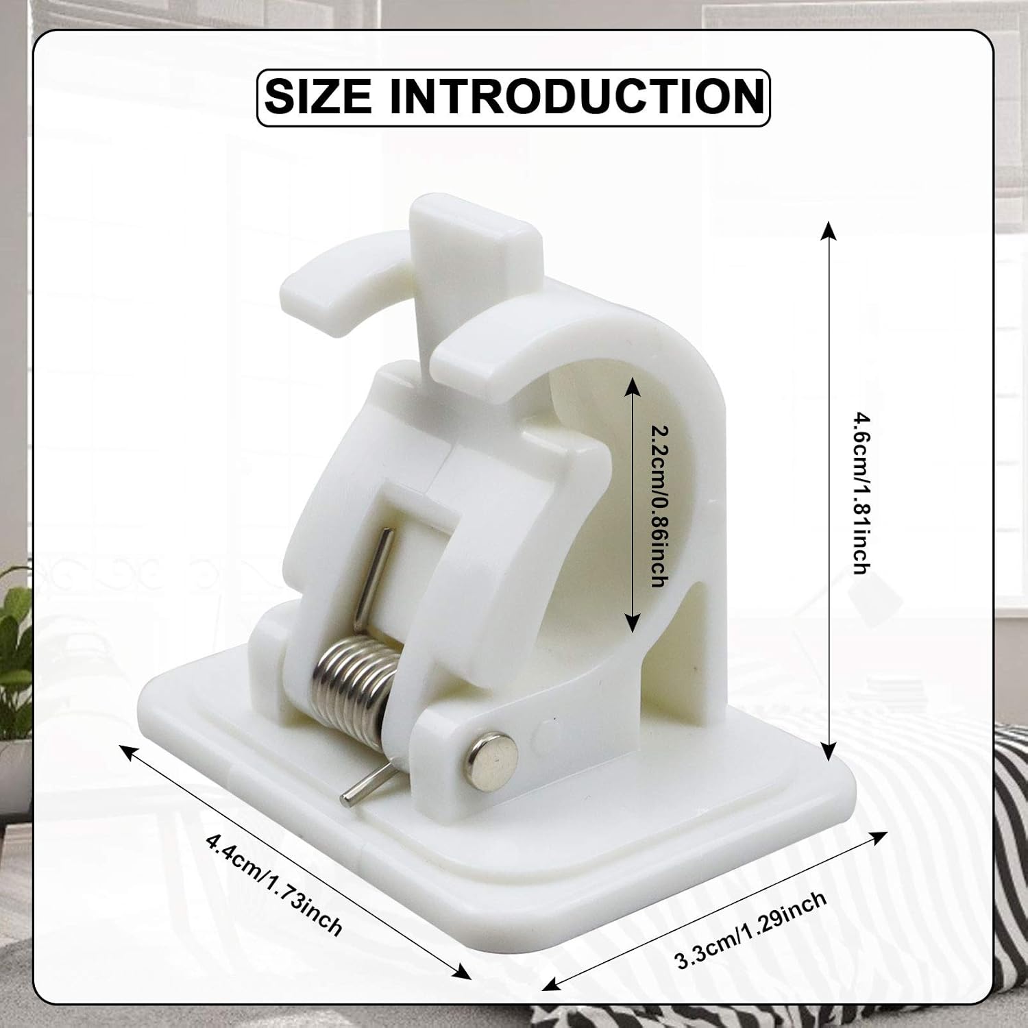 zybest Self Adhesive Curtain Rod Bracket Holder,8pcs No Drill Curtain Rod Bracket Wall Mount Holder for Home Bathroom Hanging net Curtain,Party, Garden Decoration: Home & Kitchen