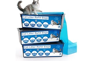 Cat Litter Refill Bags Compatible with Litter Genie Easy Roll Pail,Lasting Refills,Leak-Proof & Easy-Tear,Ultimate Odor Contr