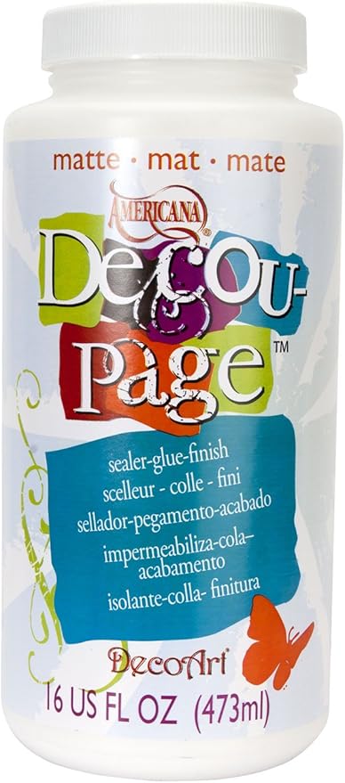DecoArt 16-Ounce Decoupage Glue, Matte 