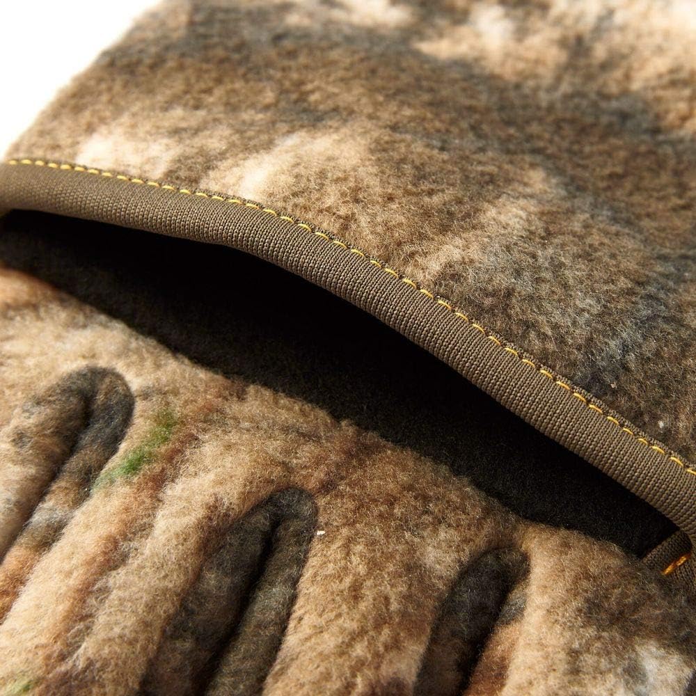 HOT SHOT Men’s Camo Bulls-Eye Fleece Pop-Top Mittens – Realtree Edge Outdoor Hunting Camouflage: Clothing