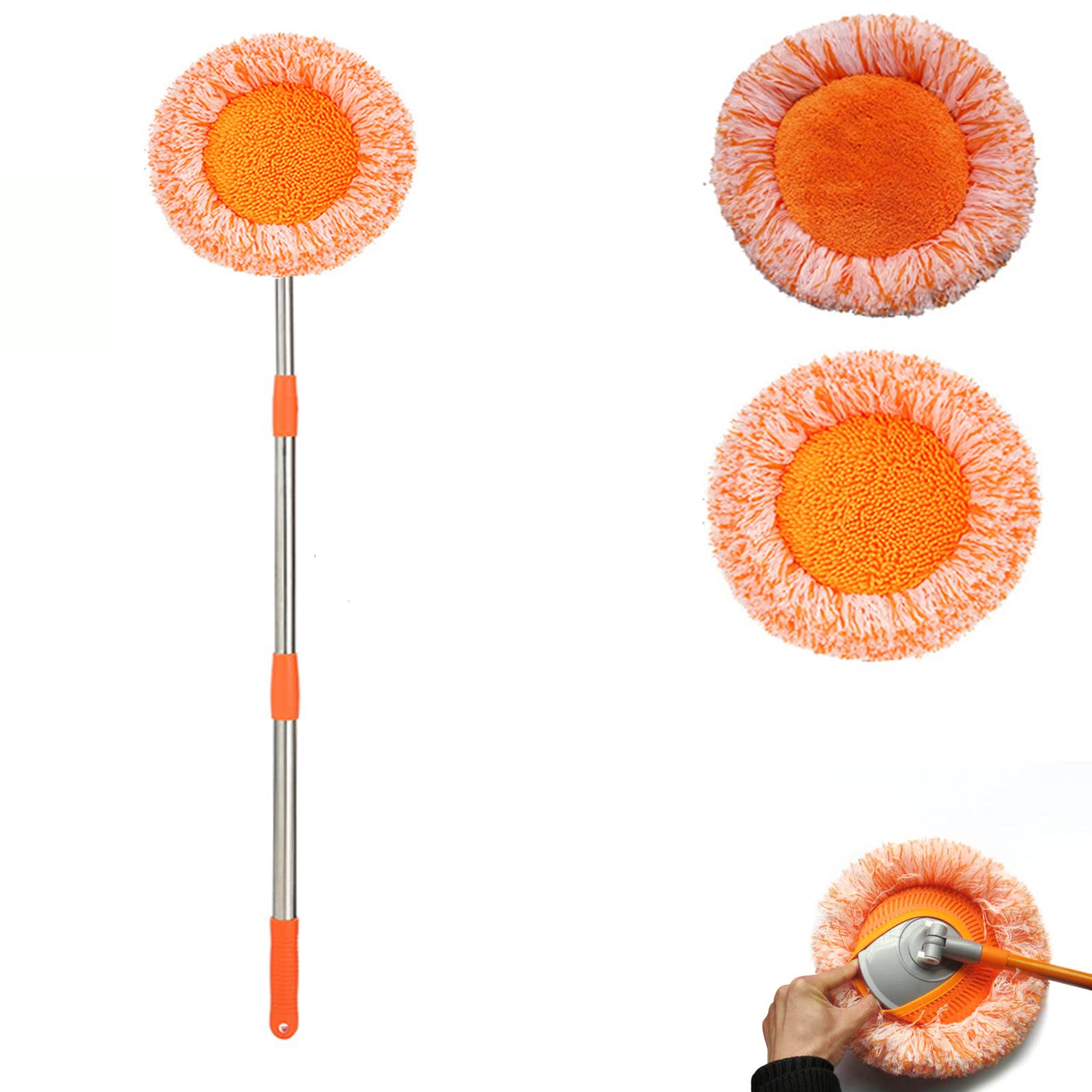 Photo 1 of AQWEI 360° Rotatable Adjustable Cleaning Mop, Extendable Wall Cleaning Mop, Spin Mops for Floor Cleaning