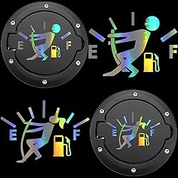 HungMieh 2 PCS Funny Car Decals, Gas Gage Empty