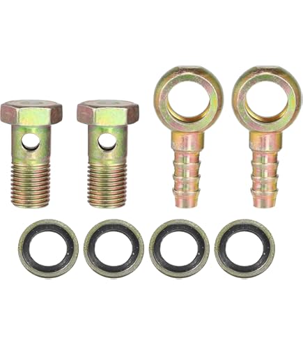 Raccordi Banjo M16x1.5 Per Impianto Frenante Auto - Set Da 2 Con Bulloni E Rondelle, Bronzo
