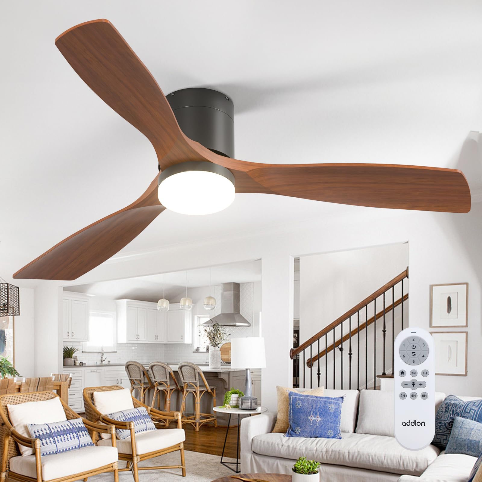 addlon 52 inch Ceiling Fans with Lights, Low