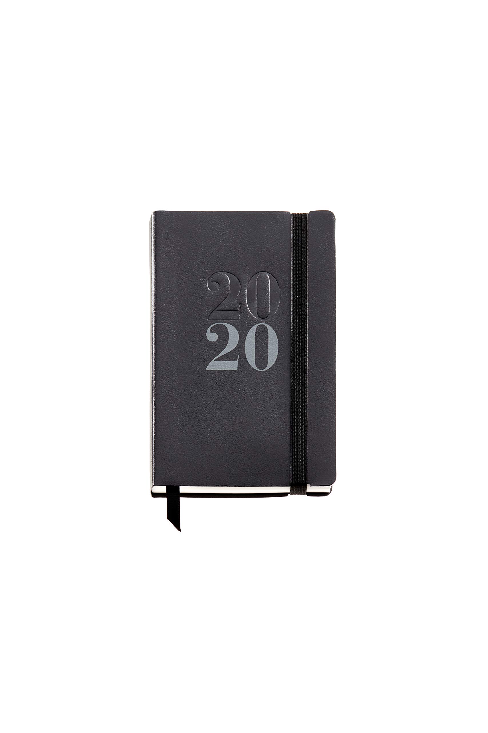 Miquelrius 31180 – 2020 Diary, Week to View Horizontal (90 x 140 mm), Pocket, Luxor Black, Spanish