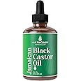 Jamaican Black Castor Oil For Hair Growth. Vegan Scalp Treatment For Women, Men with Dry, Frizzy, Weak Hair, Hair Loss 2oz