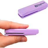 Generic Mini Portable Stapler, Thin Flat Compact, Purple, Modern Style