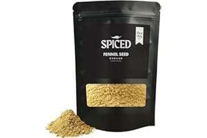 RHYTHM AROMATICS SPICED Ground Fennel Seed Powder, 10oz of Ground Fennel Seeds in Resealable Bag, Great for Tea, Pastries, Rubs, Roasting, Seasoning and Home Cooking