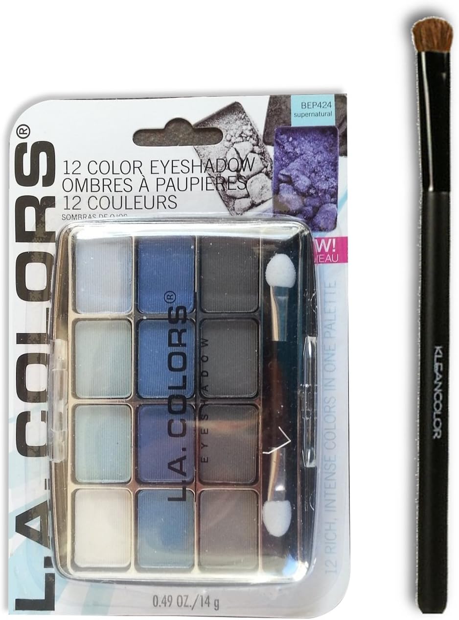 L.A. Colors Expressions, 12 Color Eyeshadow, BEP424 Supernatural with extra brush (Supernatural)