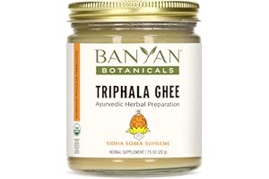 Banyan Botanicals Organic Triphala Ghee - Traditional Herbal Ghee with Organic Amla, Bibhitaki, Haritaki – For Digestion, Elimination & Overall Wellness* – 7.5 oz. – Non-GMO Sustainably Sourced