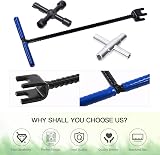 Keadic Water Meter Wrench 16 Inch 4-Way T Shape Steel Key Pack of 2 view 7