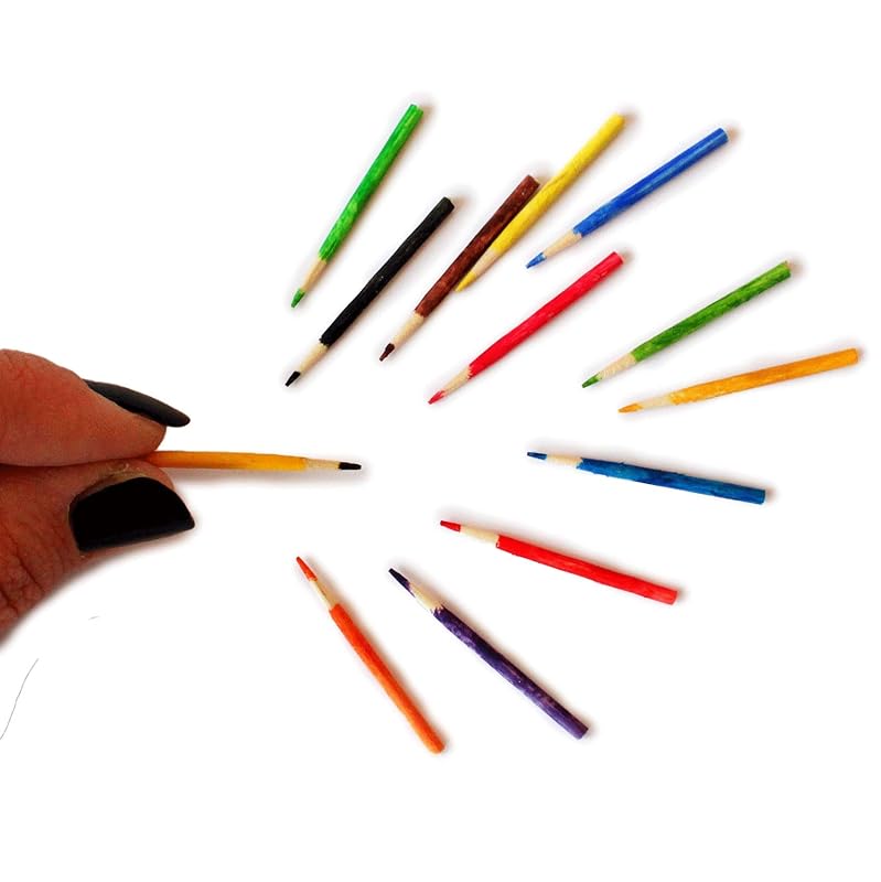 Miniature pencils set of 13, tiny dollhouse school office