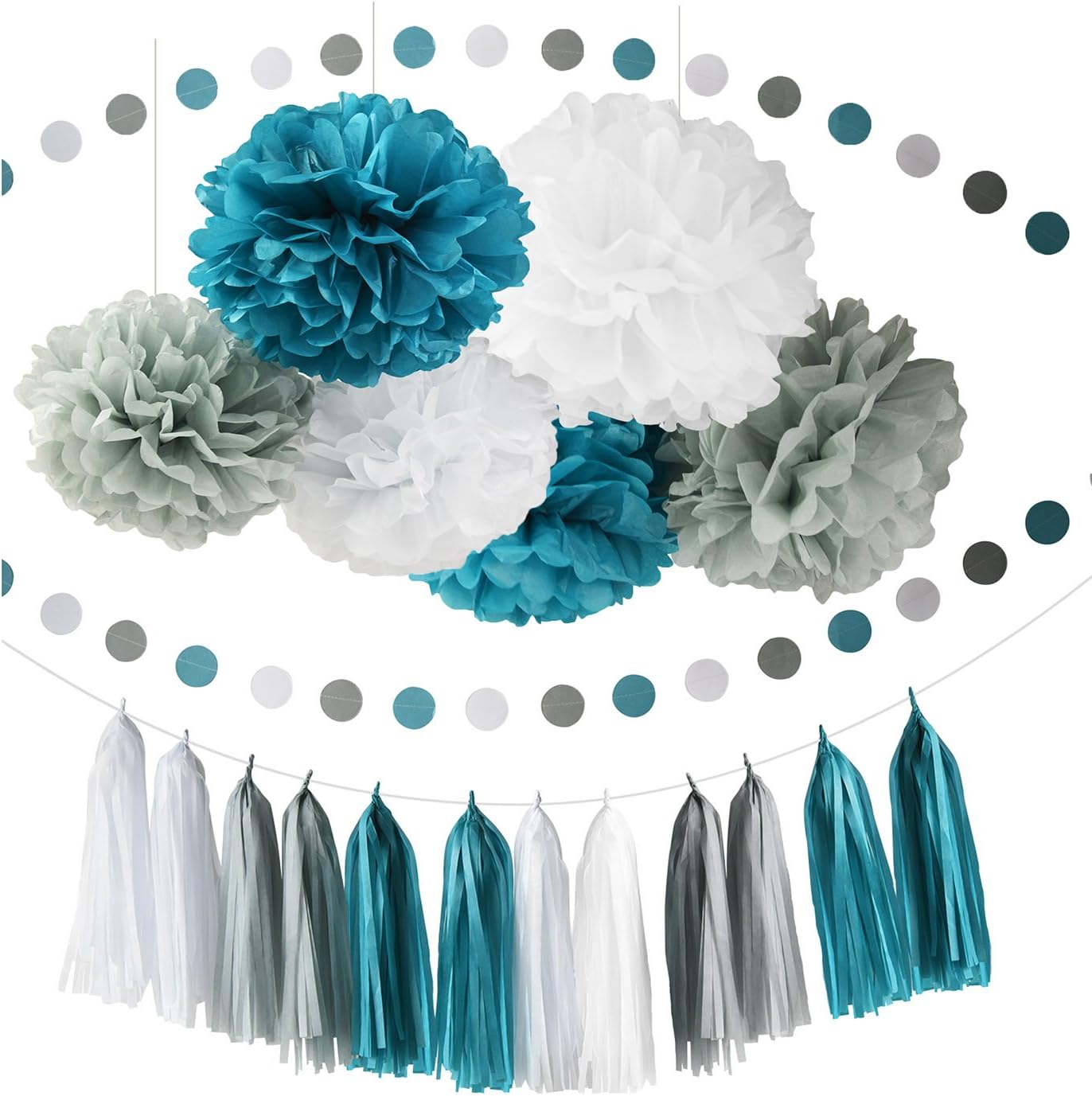 Amazon Com Teal Baby Shower Decorations Bridal Shower Decor Teal