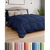 King Size, Navy Blue Alternative Down Comforter - Warm, Lightweight & Breathable Hotel Quality Bedding Set for Men, Women, Kids & Teens - All Season Oversized Cooling Microfiber Duvet Insert Comforter