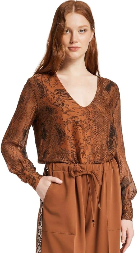 Gaudi Damen Bluse mit Tierdruck Gr. Large, verschieden: Amazon.de