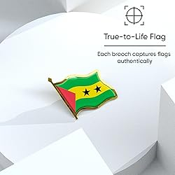Sao Tome & Principe Flag Lapel Pin - Enamel Metal