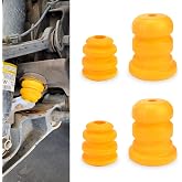 Crynod Pack-4 Car Front Lower Suspension Bump Rubber Pads, Original OE Replacement 15153958 15039397, Control Arm Bumper Shock Absorbing Blocks, Compatible with Cadillac Chevrolet GMC (Yellow)