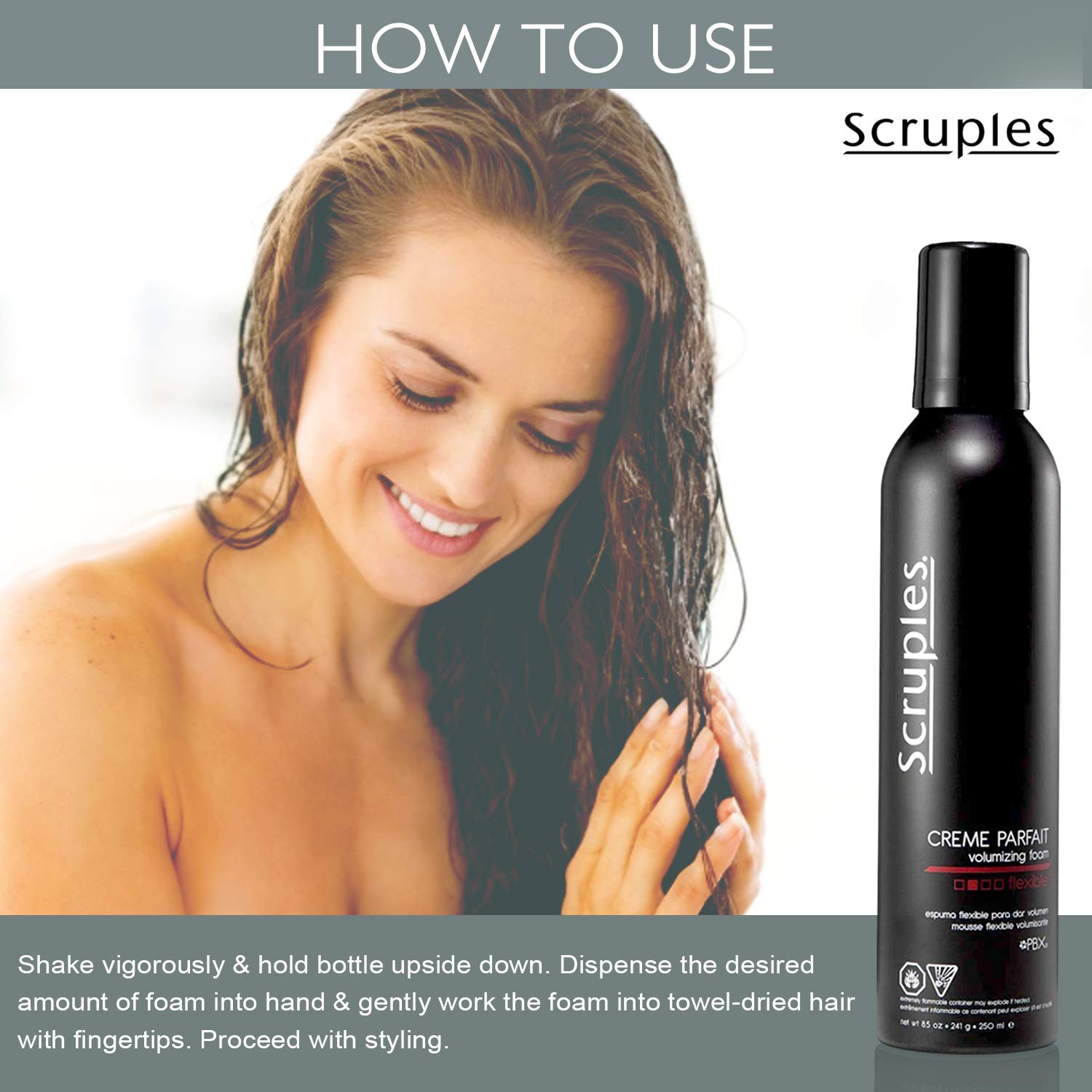 Scruples Creme Parfait Volumizing Foam (8.5 fl oz / 250 ml) – Hair Thickening Mousse for Men & Women – Alcohol Free & Lightweight – Hair Styling Mousse for Fine & Thin Hair (Pack of 1) : Hair Styling Foams : Beauty