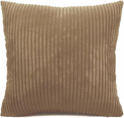 Amazon Com Sitiawan Striped Corduroy Decorative Throw Pillow
