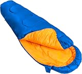 Vango Saturn Kids' Sleeping Bag 170x70cm Mummy Shape 2 Season Atlantic Blue view 2