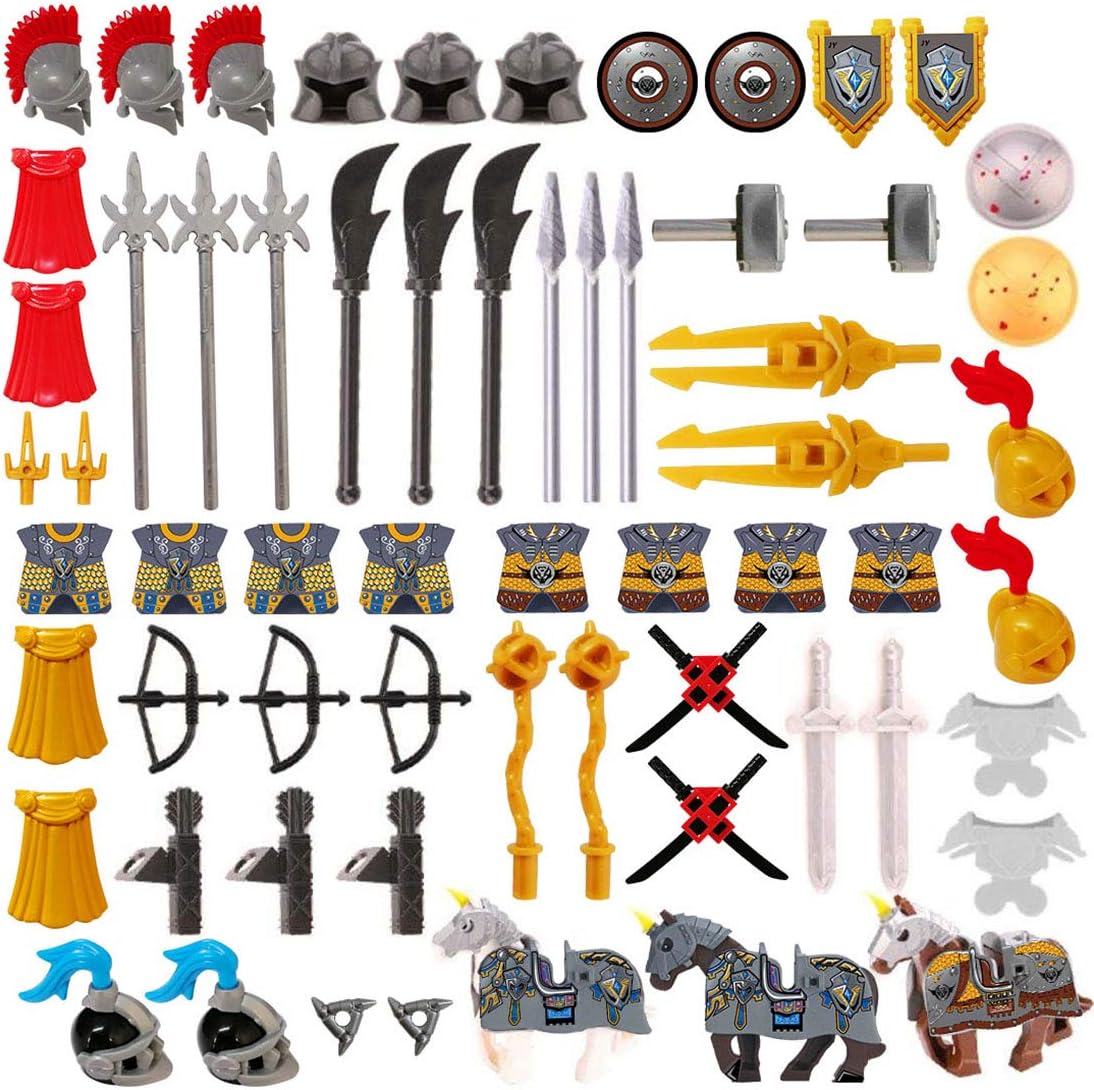 66 PCS Weapon Pack, Military Army Weapons and Accessories Compatible