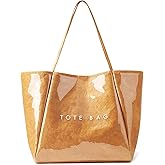 KALIDI PVC Tote Women Weekender Bag Large Shopper Handbag Oversize Shoulder Travel Purse