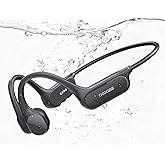 DOOGEE Bone Conduction Headphones IP68 Waterproof Swimming Headphones,10H Running Headphones Bluetooth 5.4 Open Earphones 32GB MP3 Dual Modes for Cycling,Underwater Swimming,Fitness (Black)