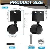PATIKIL 1.5 Inch Swivel Caster U Bracket 4 Pack 66 Lbs Load Capacity No Noise view 2