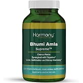 Harmony Nutraceuticals Bhumi Amla Supreme, Phyllamore Phyllanthus niruri Whole Plant Extract with Triperine, Vegan Capsules, 120 Count, Made in USA