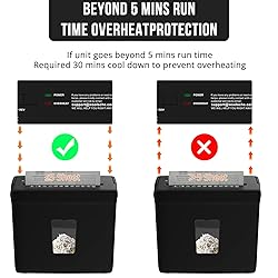 Suntiko Paper Shredder for Home Use,5 Sheets Small