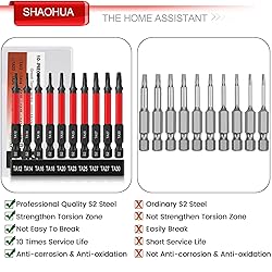 10PCS Triangle Screwdriver Bits, Impact Tough