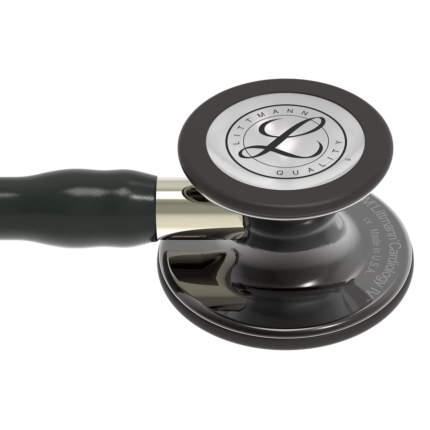 3M Littmann Cardiology IV Diagnostic Stethoscope, High Polish Smoke-Finish Chestpiece, Black Tube - Image 5
