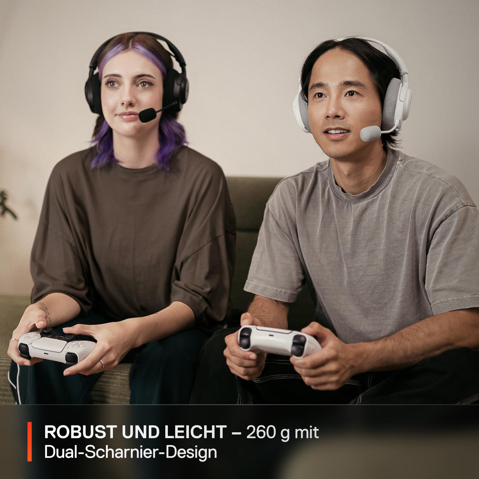 SteelSeries Arctis Nova 3P Wireless - PS5 Headset & PC Gaming Headset – App-Steuerung – 40 Std. Akku – Neodym-Magnet-Treiber – 2,4 GHz/Bluetooth – Abnehmbares Mikrofon – Für PS5, PC, Switch - Schwarz 5