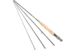 8ft 3-4wt or 5-6wt 4 Pieces Graphite Carbon Fiber Fly Fishing Rod Light Feel Medium Fast Action Freshwater Fly Rod