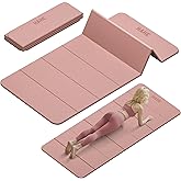 Foldable Yoga Mat,74"Lx32"Wx1/3"Thick,Folding Exercise Mat,Non-slip Wide Pilates Mats for Home Workout/Travel, Portable Yoga Mat Thick for Yoga/Pilates/Camping/Floor Exercises