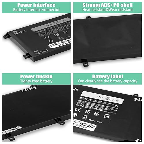 Batería De Repuesto Para Dell XPS 15 9560 9570 9550 7590 Precision 5510 5520 5530 5540 M5510 M5520 Series Vostro 7500 Series Reemplazo Para 4gvgh 1p6kd 5d91c 5xj28 Gpm03