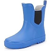 Hehainom Toddler Kids Rain Boots for Girls Boys Waterproof Rainboots Easy-on Light Weight Chelsea Rain Shoes