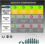 YUFANYA 10Pcs Screwdriver Set Magnetic CRV Heavy Duty 5 Flat 5 Phillips Carry view 5