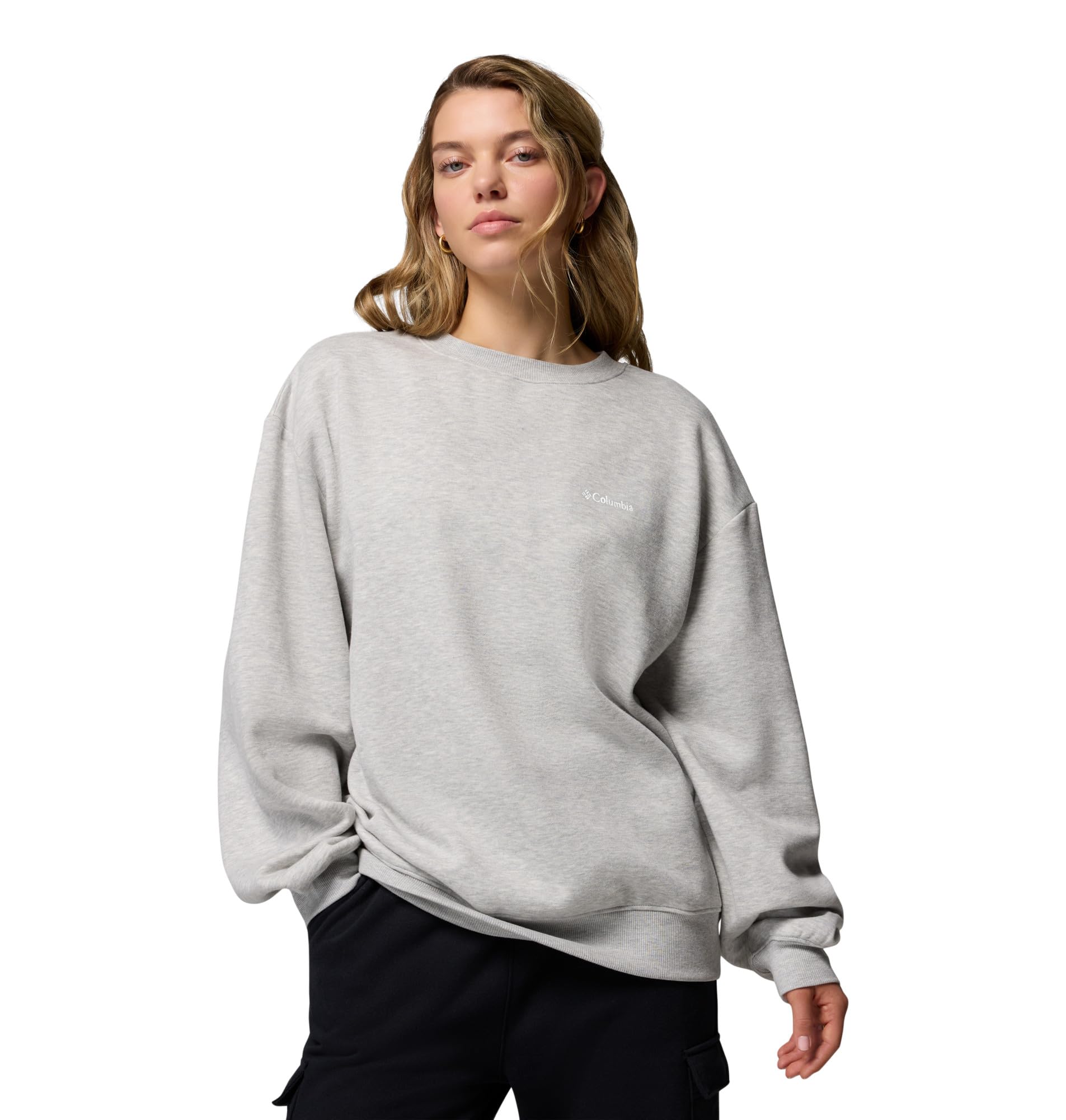 Columbia Womens Aldermore Crew, Columbia Grey Heather, 1X